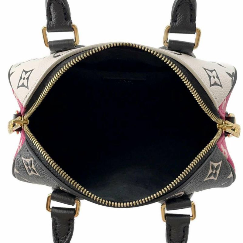 ルイヴィトン ハンドバッグ モノグラム・アンプラント スピーディ・バンドリエール20 M46088 2wayショルダー ブラック 黒 白