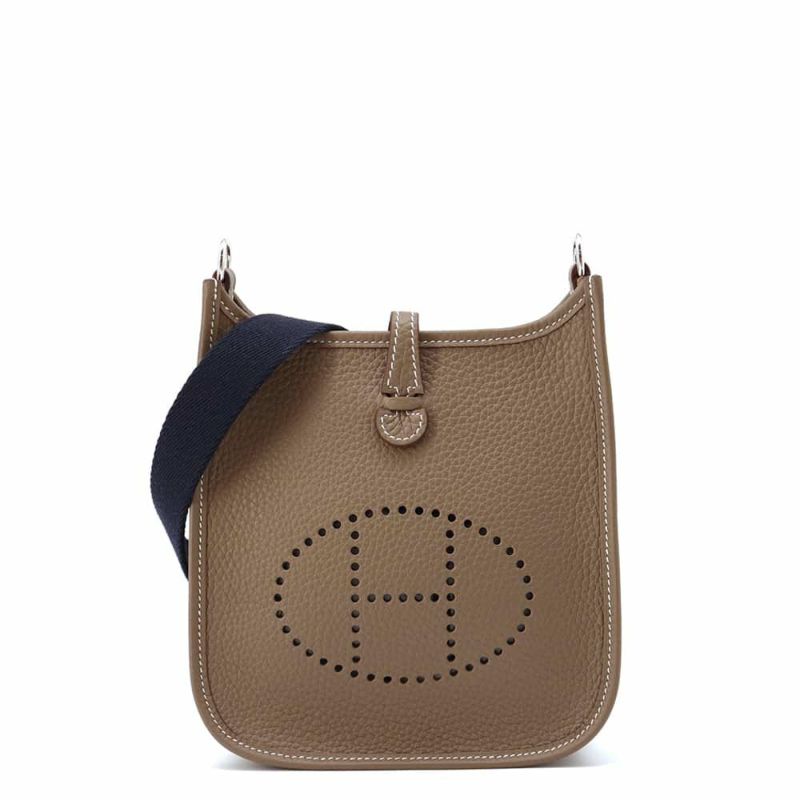 エルメス エブリンTPM アマゾン エトゥープ/ブルーインディゴ/シルバー金具 トリヨンクレマンス W刻印