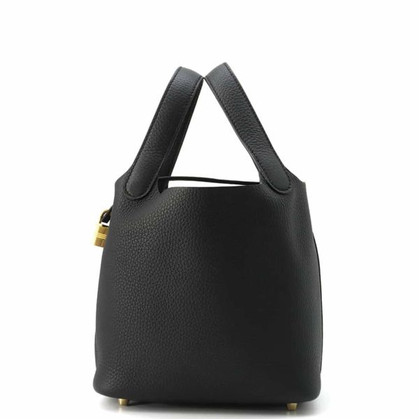 ルメス ハンドバッグ ピコタンロックPM ブラック/ゴールド金具 トリヨンクレマンス K刻印 黒