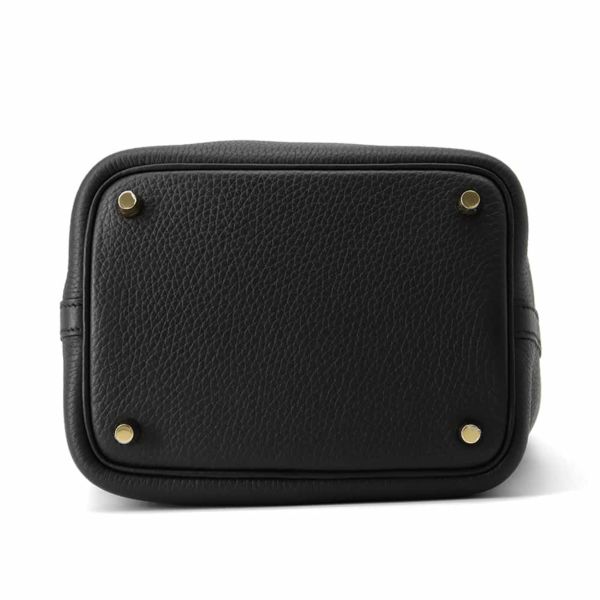 ルメス ハンドバッグ ピコタンロックPM ブラック/ゴールド金具 トリヨンクレマンス K刻印 黒