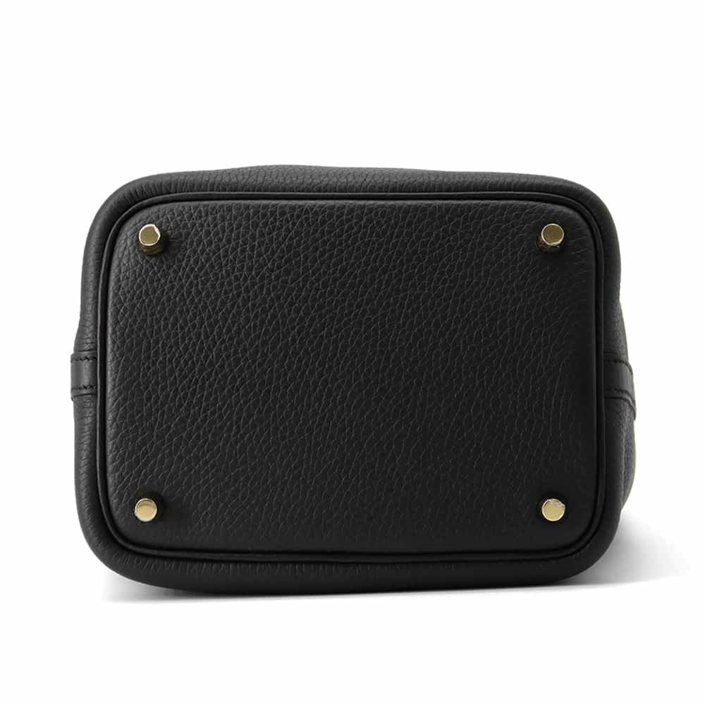ルメス ハンドバッグ ピコタンロックPM ブラック/ゴールド金具 トリヨンクレマンス K刻印 黒