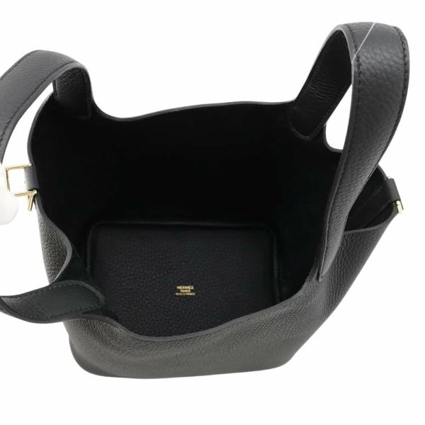 ルメス ハンドバッグ ピコタンロックPM ブラック/ゴールド金具 トリヨンクレマンス K刻印 黒