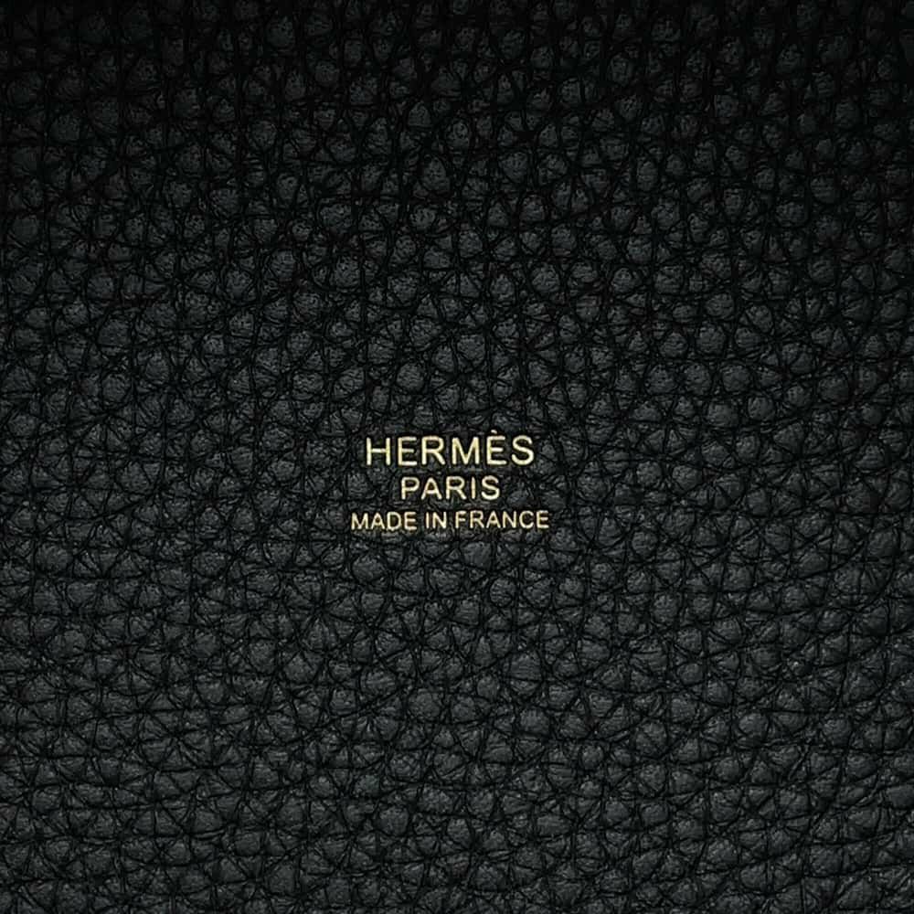 ルメス ハンドバッグ ピコタンロックPM ブラック/ゴールド金具 トリヨンクレマンス K刻印 黒