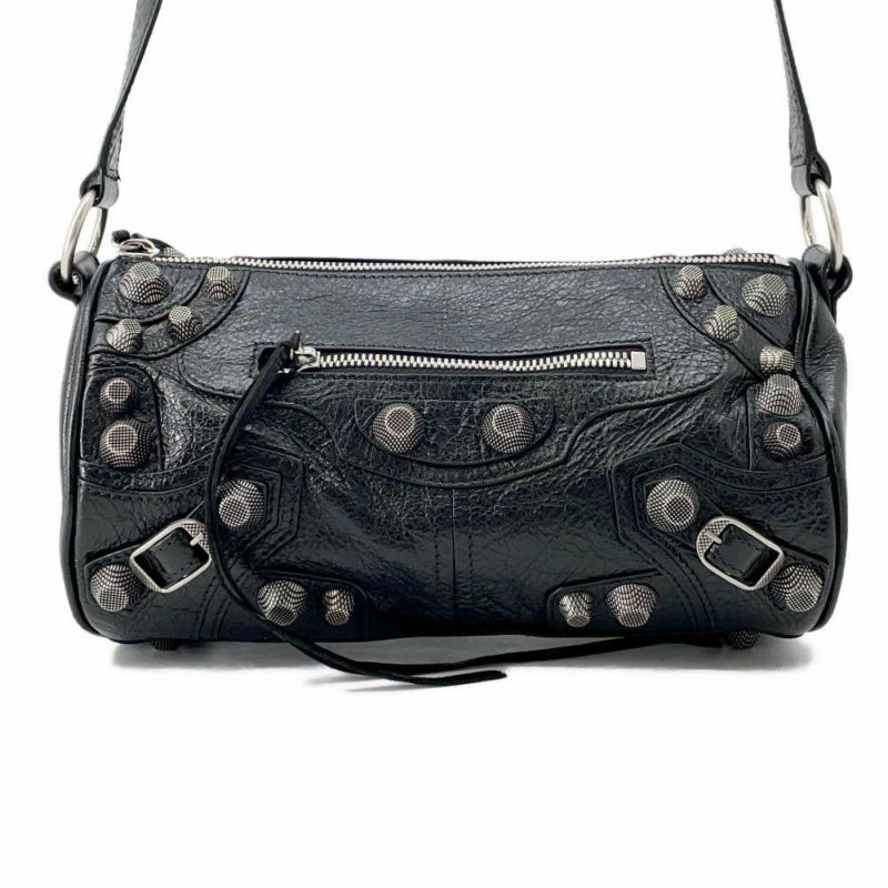 バレンシアガ ショルダーバッグ ルカゴール シリンダー レザー 771716 BALENCIAGA バッグ 黒