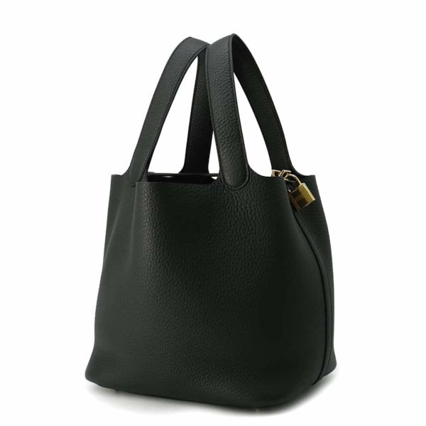 エルメス ハンドバッグ ピコタンロックMM ブラック/ゴールド金具 トリヨンクレマンス K刻印 HERMES トートバッグ