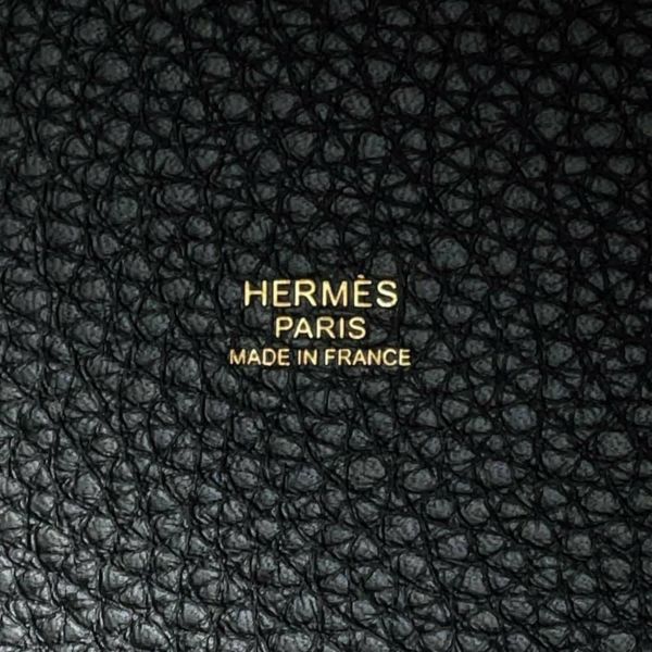 エルメス ハンドバッグ ピコタンロックMM ブラック/ゴールド金具 トリヨンクレマンス K刻印 HERMES トートバッグ