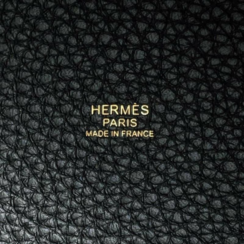 エルメス ハンドバッグ ピコタンロックMM ブラック/ゴールド金具 トリヨンクレマンス K刻印 HERMES トートバッグ