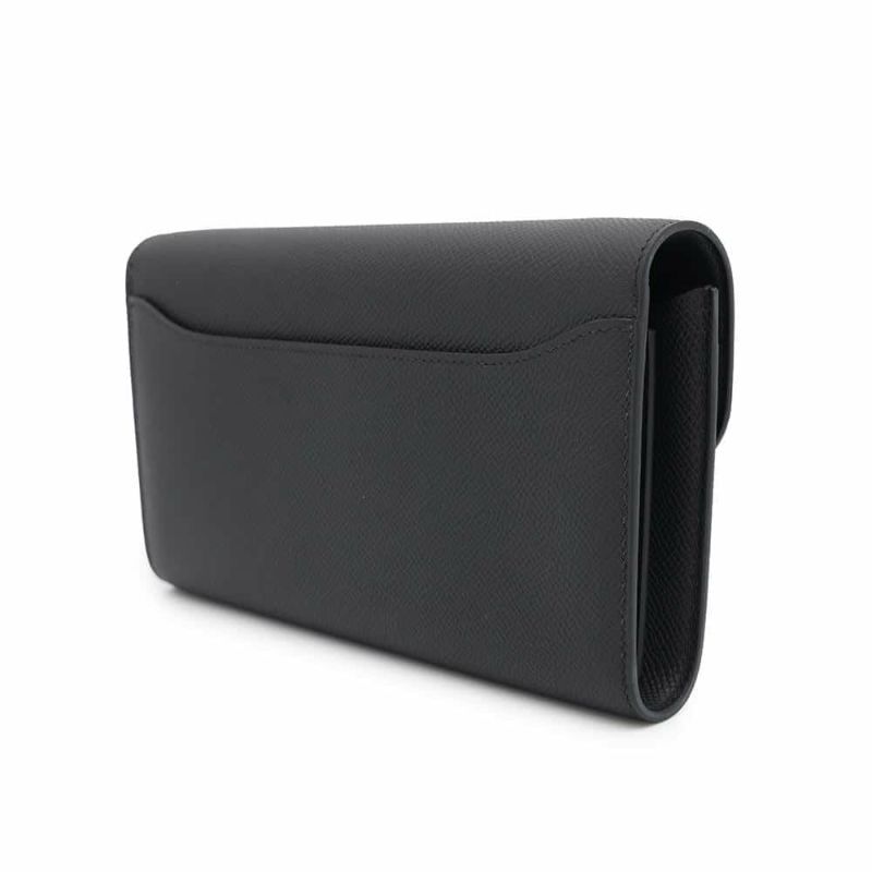 エルメス 長財布 コンスタンス トゥーゴー ロング ブラック/シルバー金具 エプソン W刻印 HERMES 黒