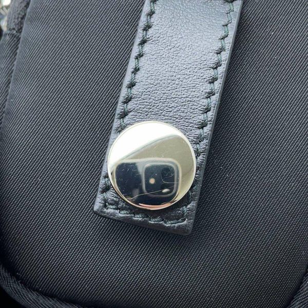 プラダ ブーツ モノリス ポーチ付 レザー Re-Nylon コンバットブーツ レディースサイズ37 2/1 1T255M PRADA 靴 黒