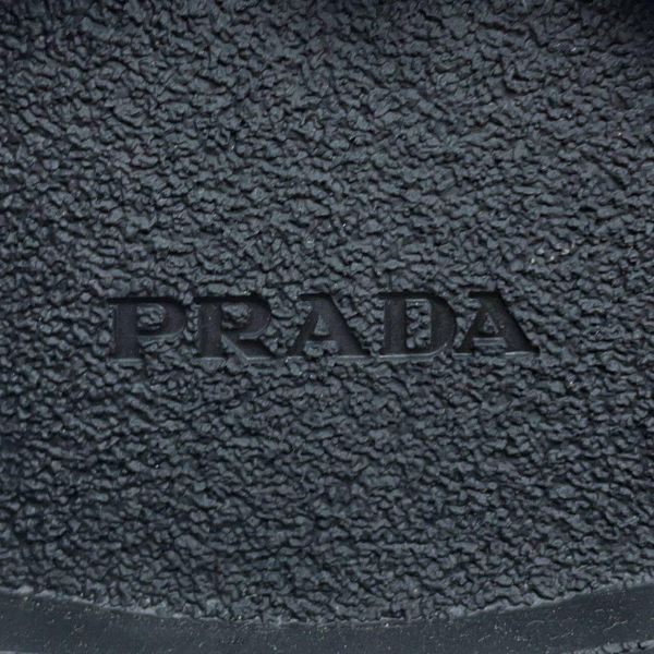 プラダ ブーツ モノリス ポーチ付 レザー Re-Nylon コンバットブーツ レディースサイズ37 2/1 1T255M PRADA 靴 黒