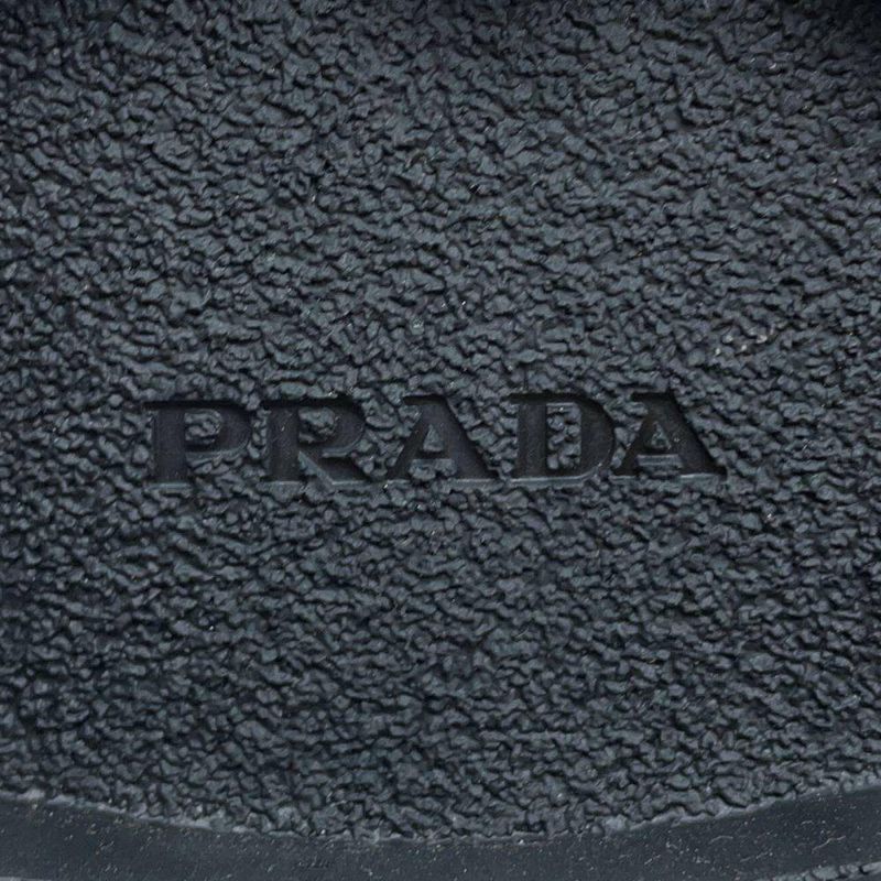 プラダ ブーツ モノリス ポーチ付 レザー Re-Nylon コンバットブーツ レディースサイズ37 2/1 1T255M PRADA 靴 黒