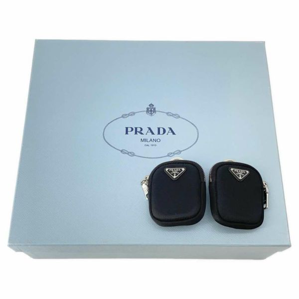 プラダ ブーツ モノリス ポーチ付 レザー Re-Nylon コンバットブーツ レディースサイズ37 2/1 1T255M PRADA 靴 黒