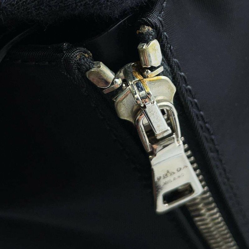 プラダ ロングブーツ モノリス ポーチ付 コンバットブーツ レディースサイズ37 2/1 PRADA 靴 黒