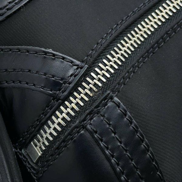 プラダ ロングブーツ モノリス ポーチ付 コンバットブーツ レディースサイズ37 2/1 PRADA 靴 黒