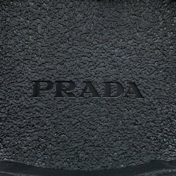 プラダ ロングブーツ モノリス ポーチ付 コンバットブーツ レディースサイズ37 2/1 PRADA 靴 黒