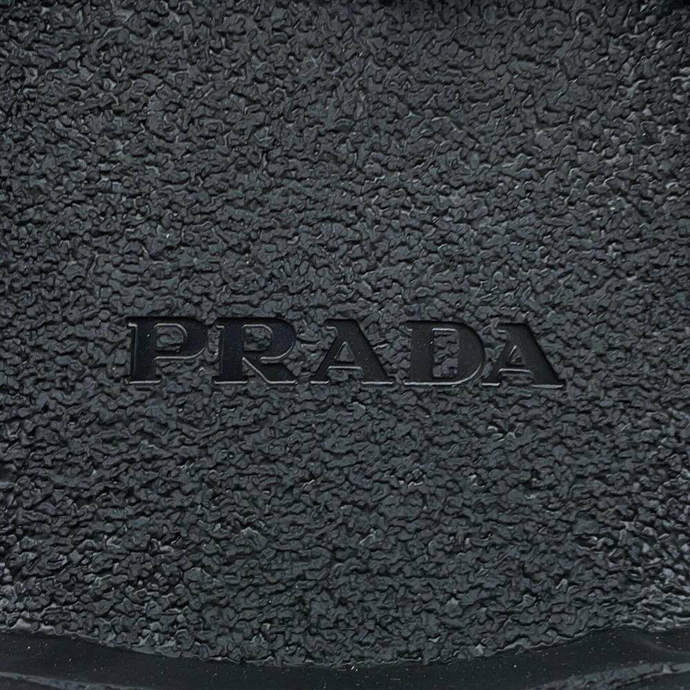 プラダ ロングブーツ モノリス ポーチ付 コンバットブーツ レディースサイズ37 2/1 PRADA 靴 黒