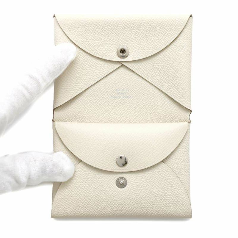 エルメス コインケース カルヴィ デュオ クレ/シルバー金具 エプソン W刻印 財布