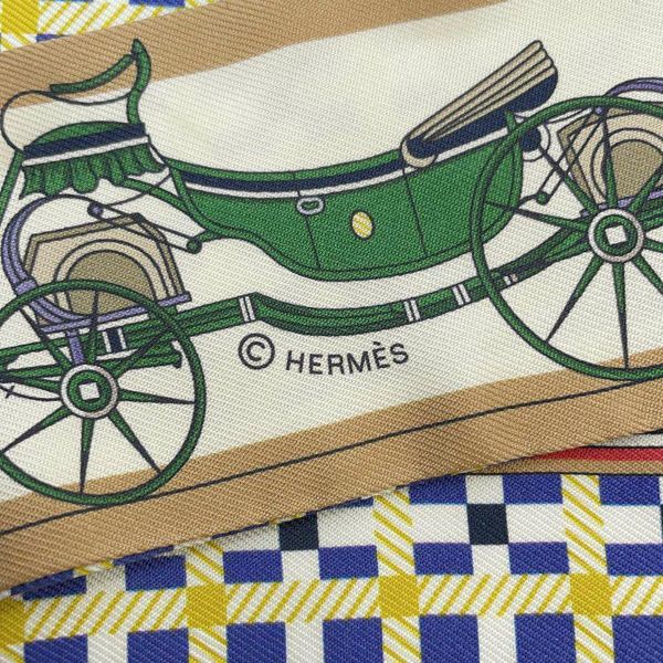 エルメス スカーフ ツイリー 馬車の変遷 Les Voitures Nouvelles HERMES シルク 2024春夏