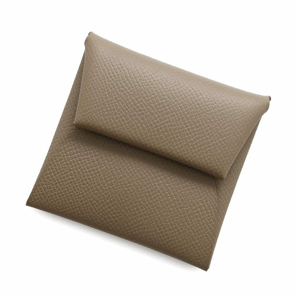 エルメス コインケース バスティア キャメル シェブルミゾル W刻印  