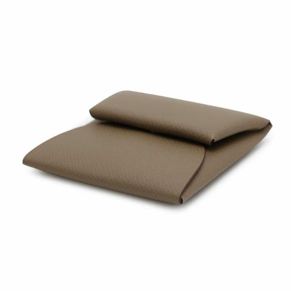 エルメス コインケース バスティア エトゥープ エプソン W刻印 HERMES 財布