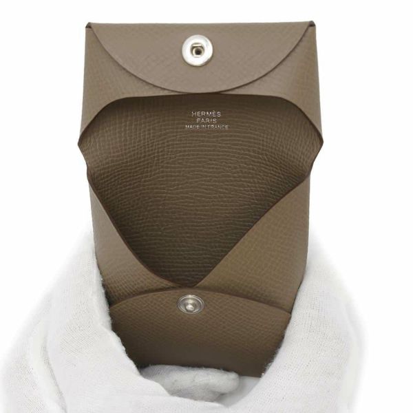 エルメス コインケース バスティア エトゥープ エプソン W刻印 HERMES 財布