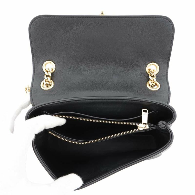 セリーヌ チェーンショルダーバッグ トリオンフ ティーン ヴィクトワール カーフレザー 116593 CELINE 黒