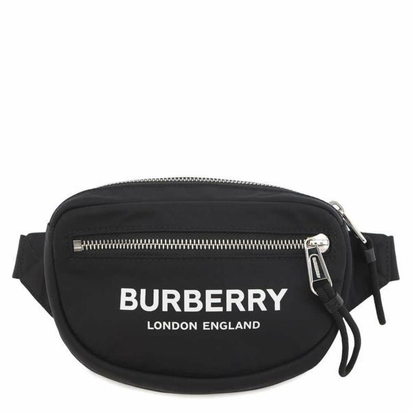 バーバリー ボディバッグ ロゴプリント ウエストバッグ 8021091 BURBERRY 黒