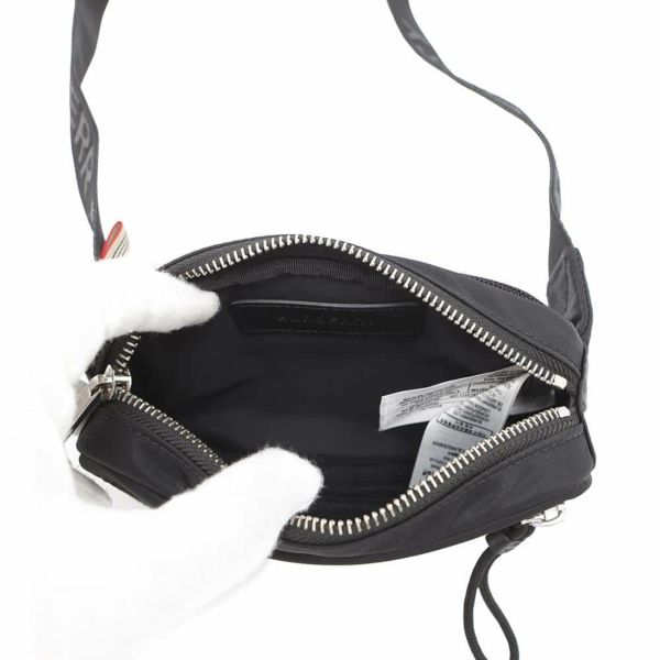 バーバリー ボディバッグ ロゴプリント ウエストバッグ 8021091 BURBERRY 黒