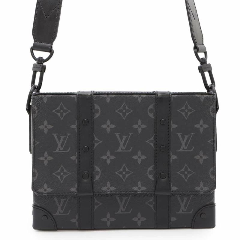 ルイヴィトン ショルダーバッグ モノグラム・エクリプス トランク・メッセンジャー M45727 ブラック 黒