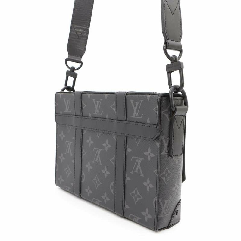 ルイヴィトン ショルダーバッグ モノグラム・エクリプス トランク・メッセンジャー M45727 ブラック 黒