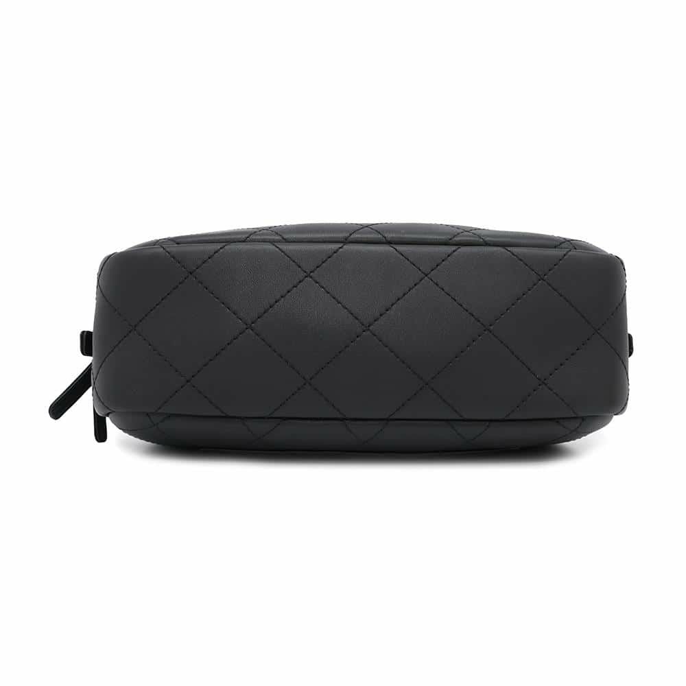 シャネル ハンドバッグ マトラッセ ココマーク ボーリングバッグ CHANEL 2WAYショルダーバッグ 黒