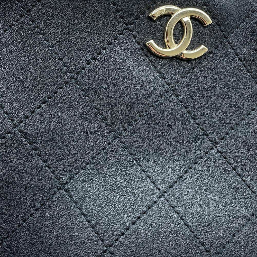 シャネル ハンドバッグ マトラッセ ココマーク ボーリングバッグ CHANEL 2WAYショルダーバッグ 黒