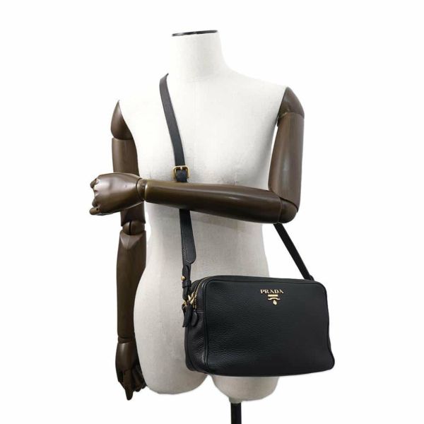 プラダ ショルダーバッグ 1BH079 PRADA バッグ ミニショルダー ポシェット 黒