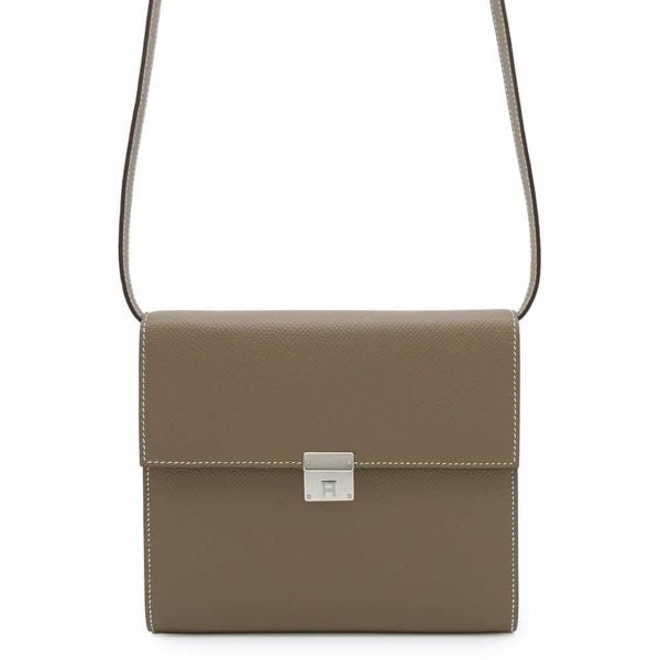 エルメス 財布 クリック16 エトゥープ/シルバー金具 エプソン D刻印 HERMES 財布