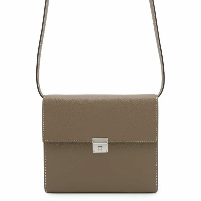 エルメス 財布 クリック16 エトゥープ/シルバー金具 エプソン D刻印 HERMES 財布