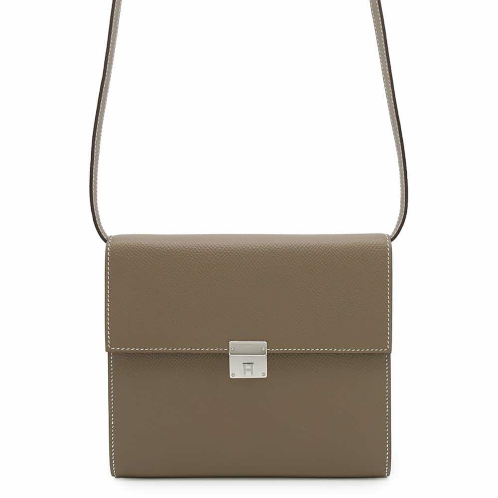 エルメス 財布 クリック16 エトゥープ/シルバー金具 エプソン D刻印 HERMES 財布