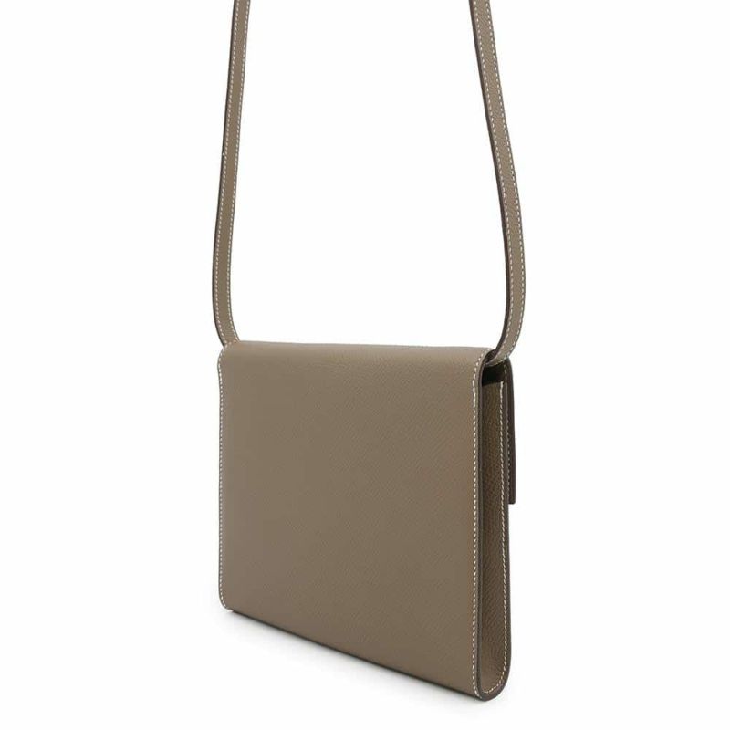 エルメス 財布 クリック16 エトゥープ/シルバー金具 エプソン D刻印 HERMES 財布