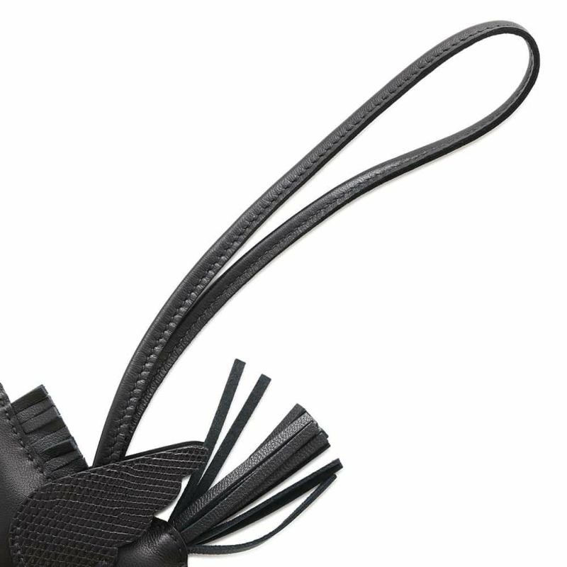 エルメス バッグチャーム ロデオPM ペガサス タッチ ブラック ラムスキン/リザード U刻印 HERMES 黒 ソーブラック
