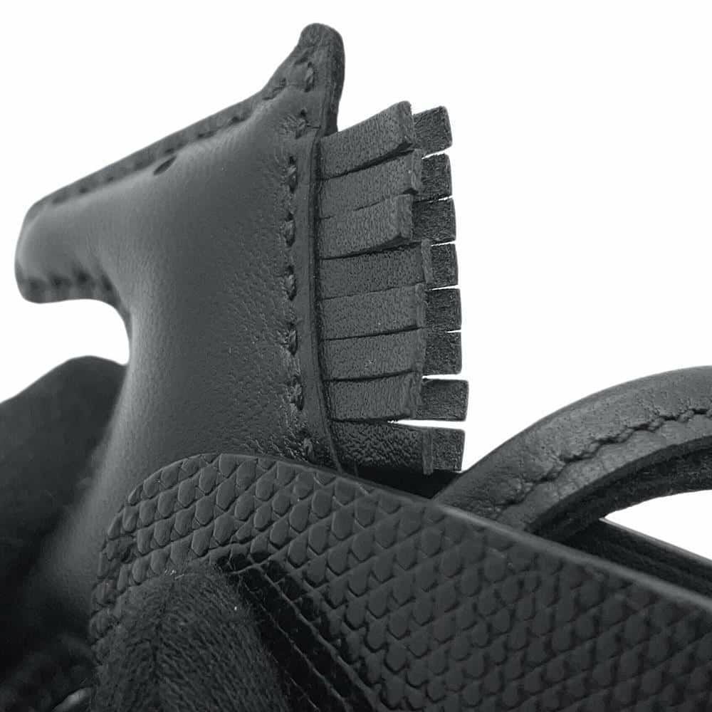 エルメス バッグチャーム ロデオPM ペガサス タッチ ブラック ラムスキン/リザード U刻印 HERMES 黒 ソーブラック