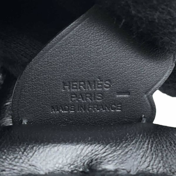 エルメス バッグチャーム ロデオPM ペガサス タッチ ブラック ラムスキン/リザード U刻印 HERMES 黒 ソーブラック