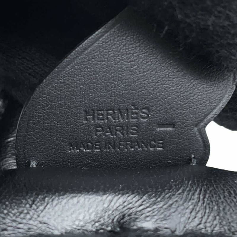エルメス バッグチャーム ロデオPM ペガサス タッチ ブラック ラムスキン/リザード U刻印 HERMES 黒 ソーブラック