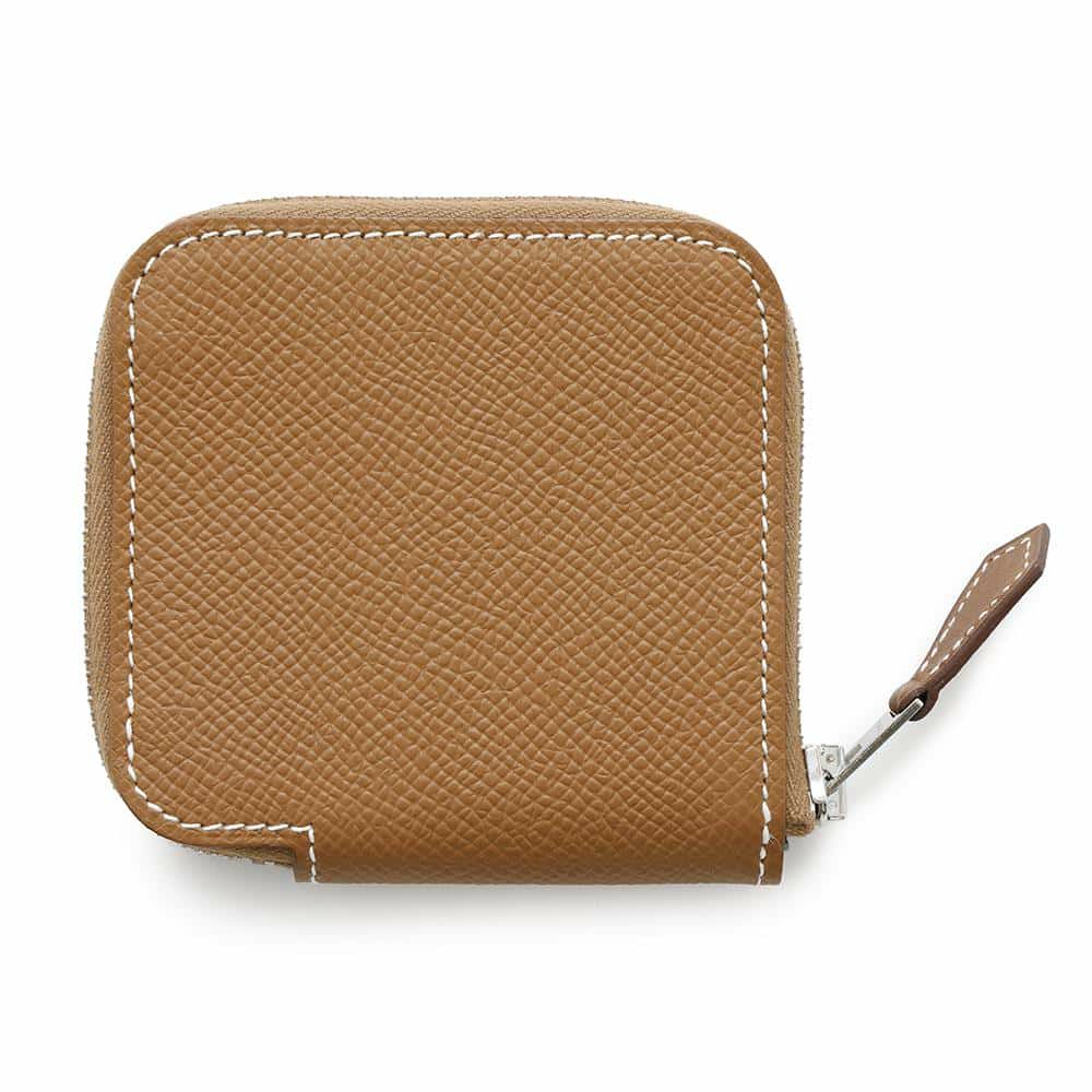 エルメス コインケース アザップコンパクト ミニ シルクイン ゴールド/シルバー金具 エプソン W刻印