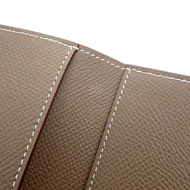 エルメス 三つ折り財布 ベアンコンビネ エトゥープ/シルバー金具 エプソン Z刻印 財布