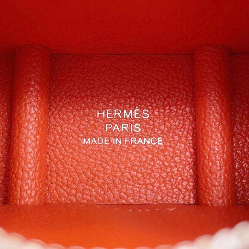 エルメス バッグチャーム ボリード・オン・ホイールズ カプシーヌ/ジョーヌシトロン/シルバー金具 シェブルミゾル B刻印 チャーム