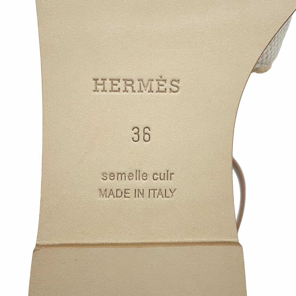 エルメス サンダル サントリーニ フリンジ付き レディースサイズ36 HERMES 靴