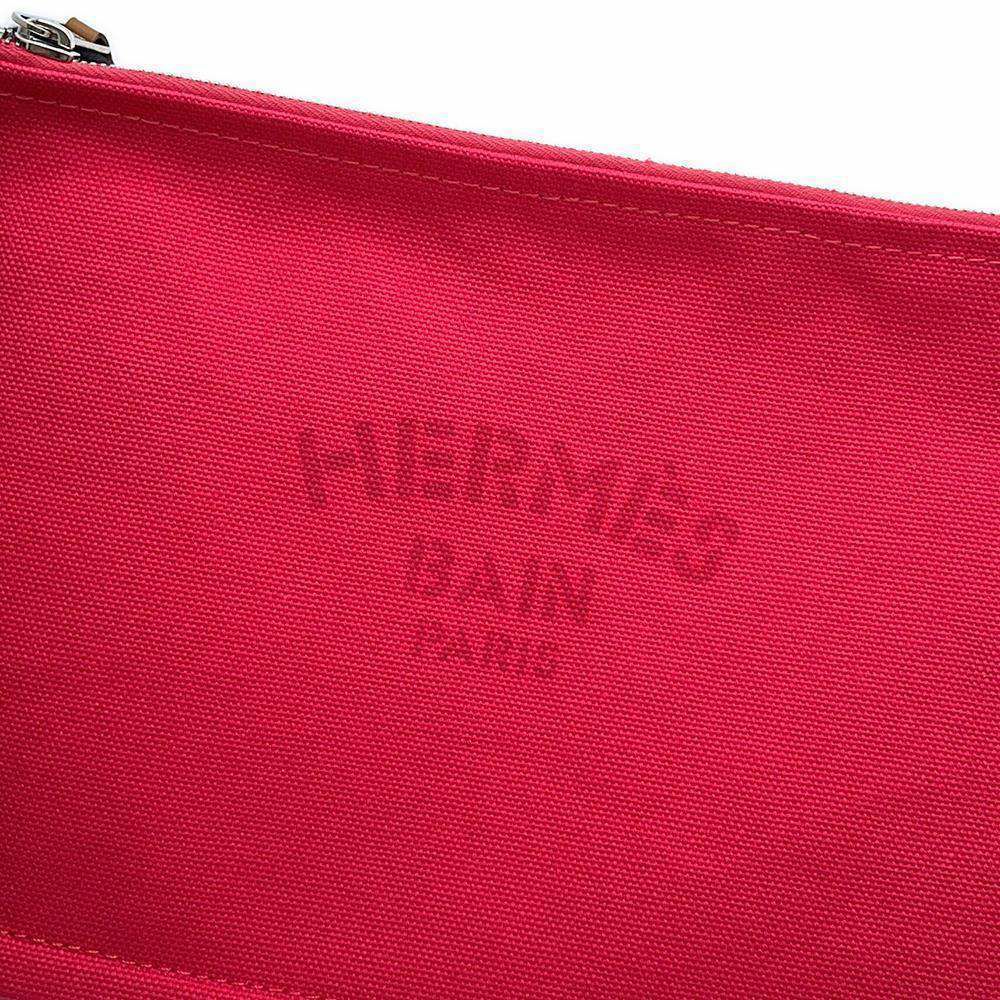 エルメス フラットポーチ ヨッティングPM ピンク コットン HERMES 小物入れ 化粧ポーチ セカンドバッグ