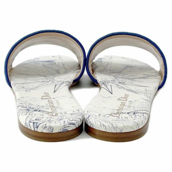 クリスチャン・ディオール サンダル Dway スライド トワル ドゥ ジュイ レディースサイズ36 1/2 KCQ209RIY 靴 白