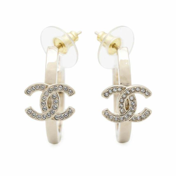 シャネル ピアス ココマーク スター フープ ラインストーン B23 B ABB493 CHANEL アクセサリー 星