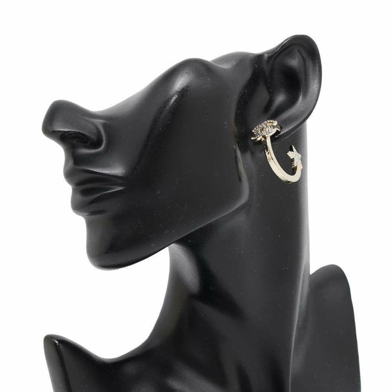 シャネル ピアス ココマーク スター フープ ラインストーン B23 B ABB493 CHANEL アクセサリー 星