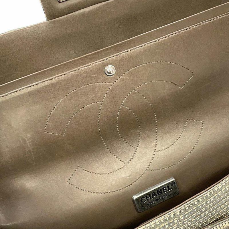 シャネル チェーンショルダーバッグ 2.55 ダブルフラップ リザード CHANEL 2way